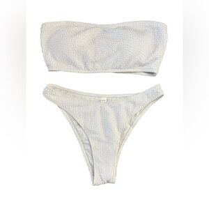 White Textured Bikini Set (NWOT)
